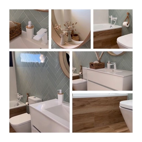 Exposición de cerámica para interior y exterior